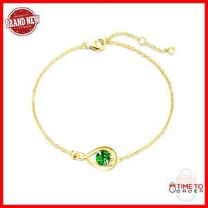 Sterling Silver Infinity Birthstone Bracelet Elegant Fine Jewelry Gift